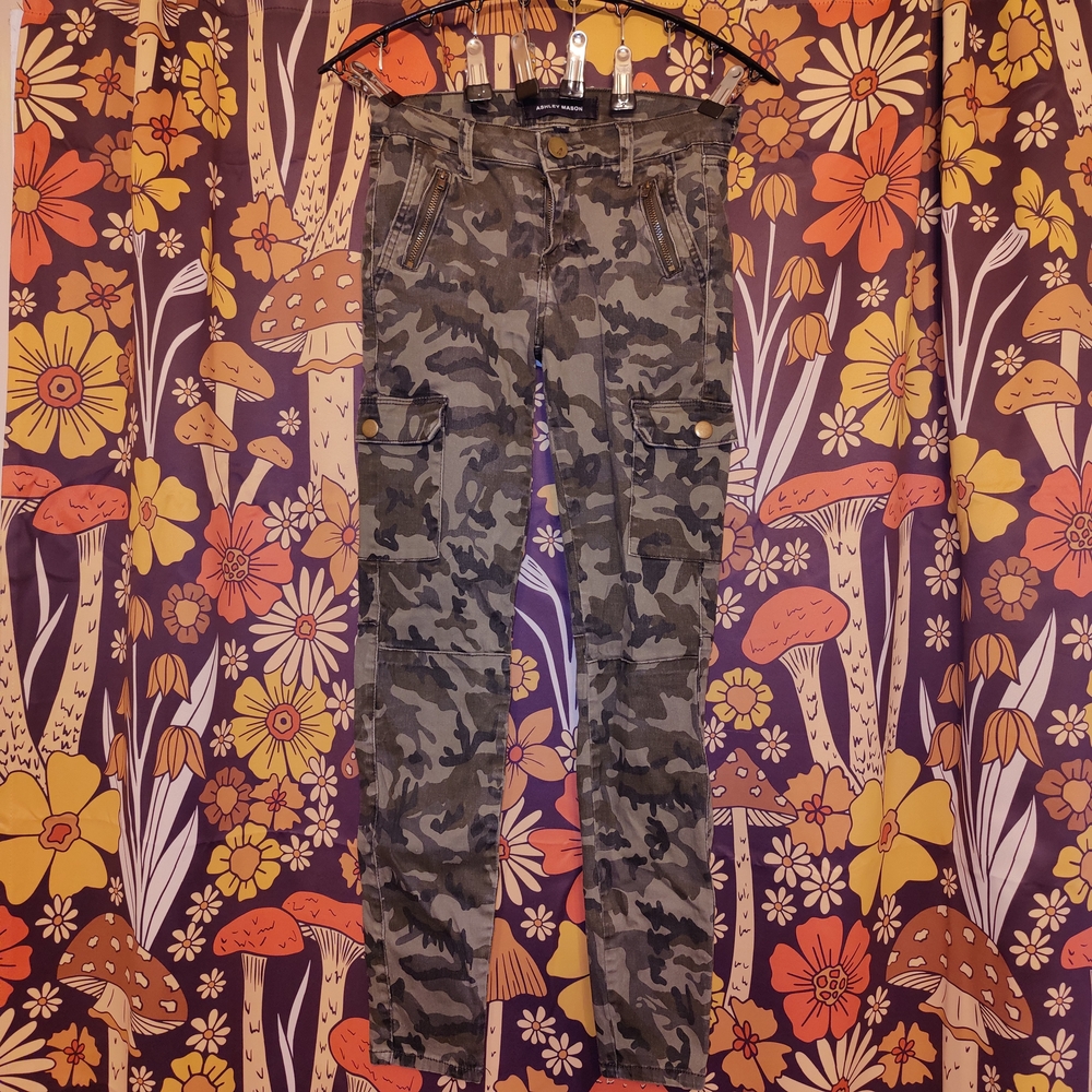 Ashley Mason Olive Camouflage Trousers